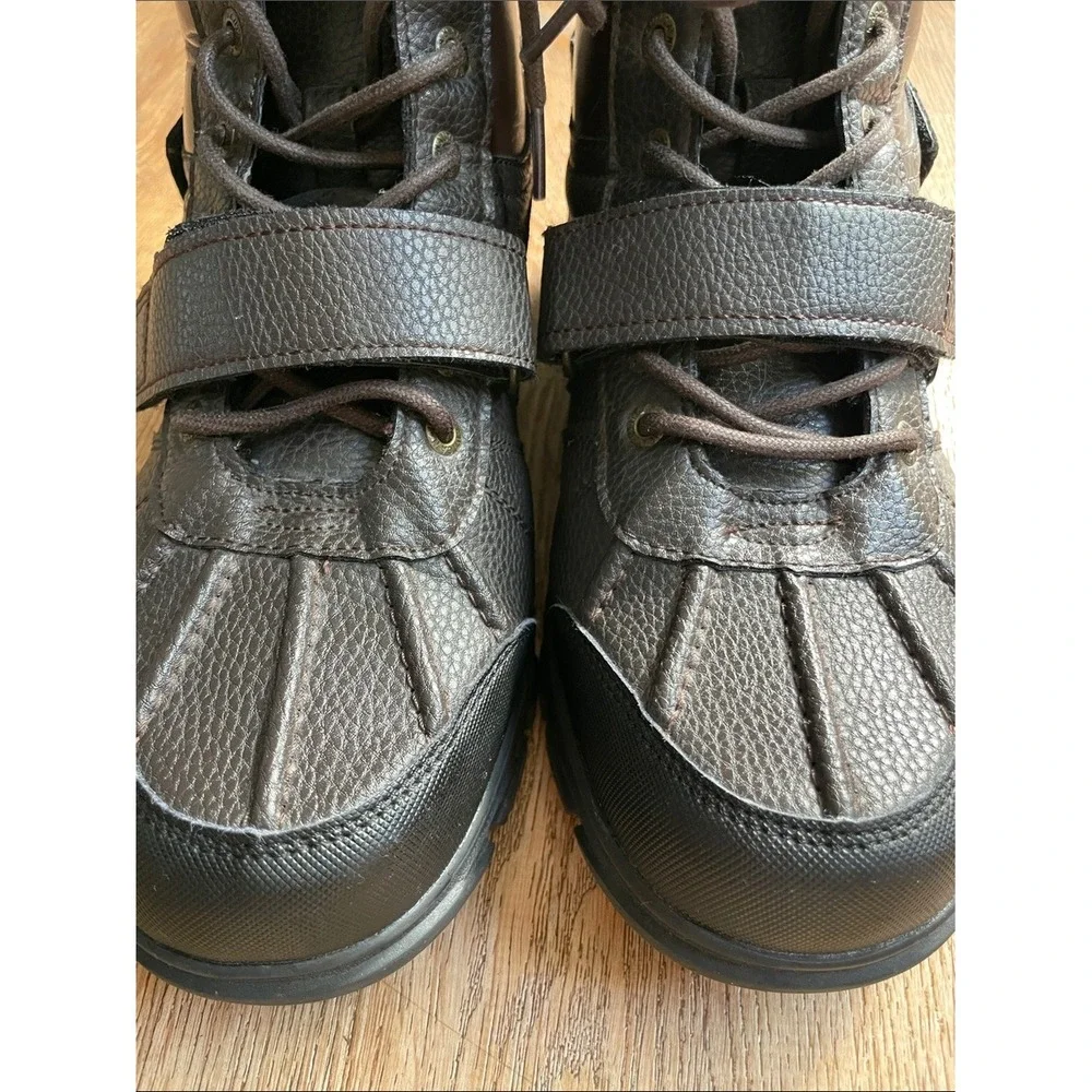 Nautica‎ Kressler Mens Brown Lace Up Duck Boots Size 9.5 Ankle Strap Rugged Lug